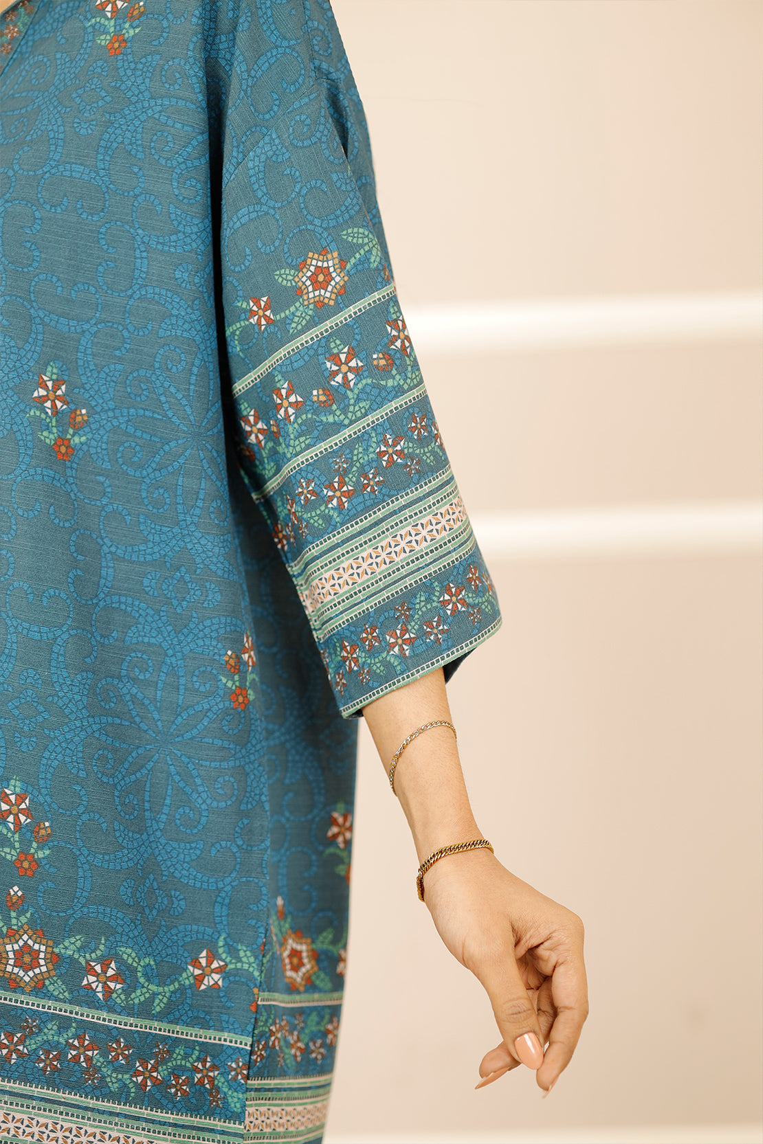 Printed Khaddar Stitched 2 Piece (Shirt/Trouser)76306