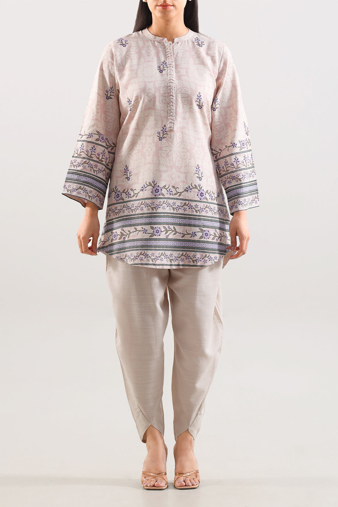 Printed Khaddar Stitched Shirt74703