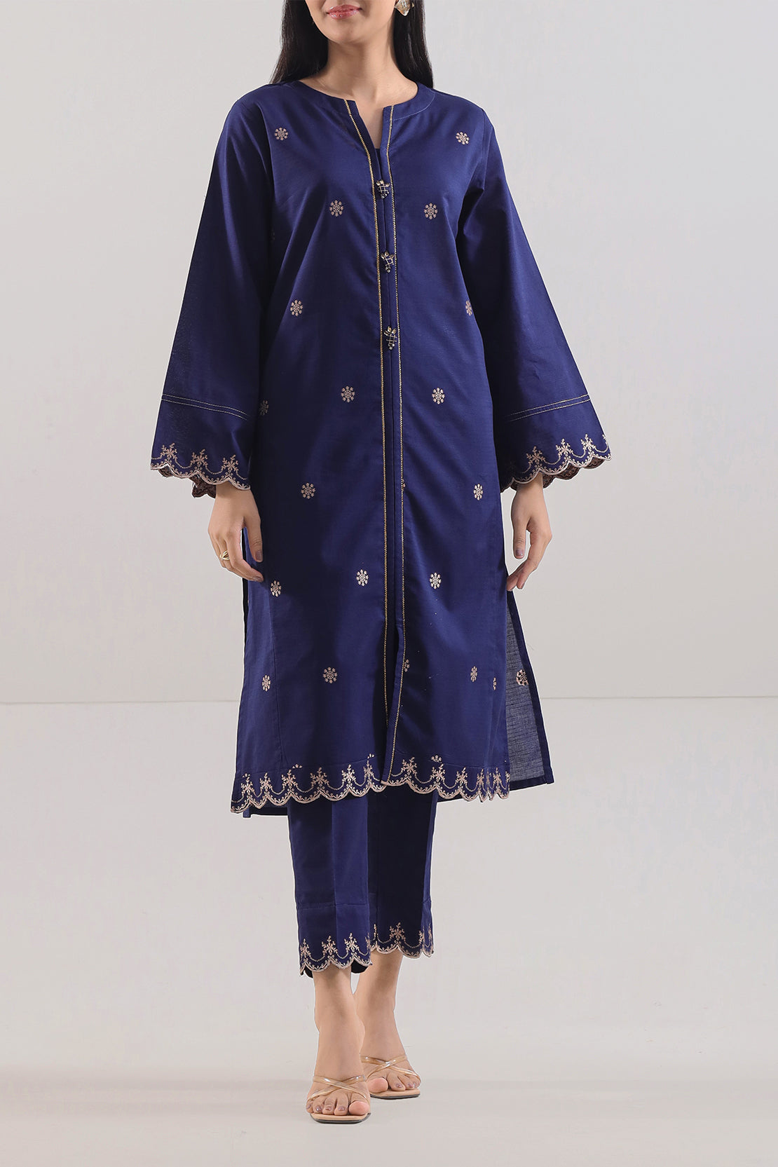 Cotton Jacquard Stitched 2 Piece (Shirt/Trouser)103908