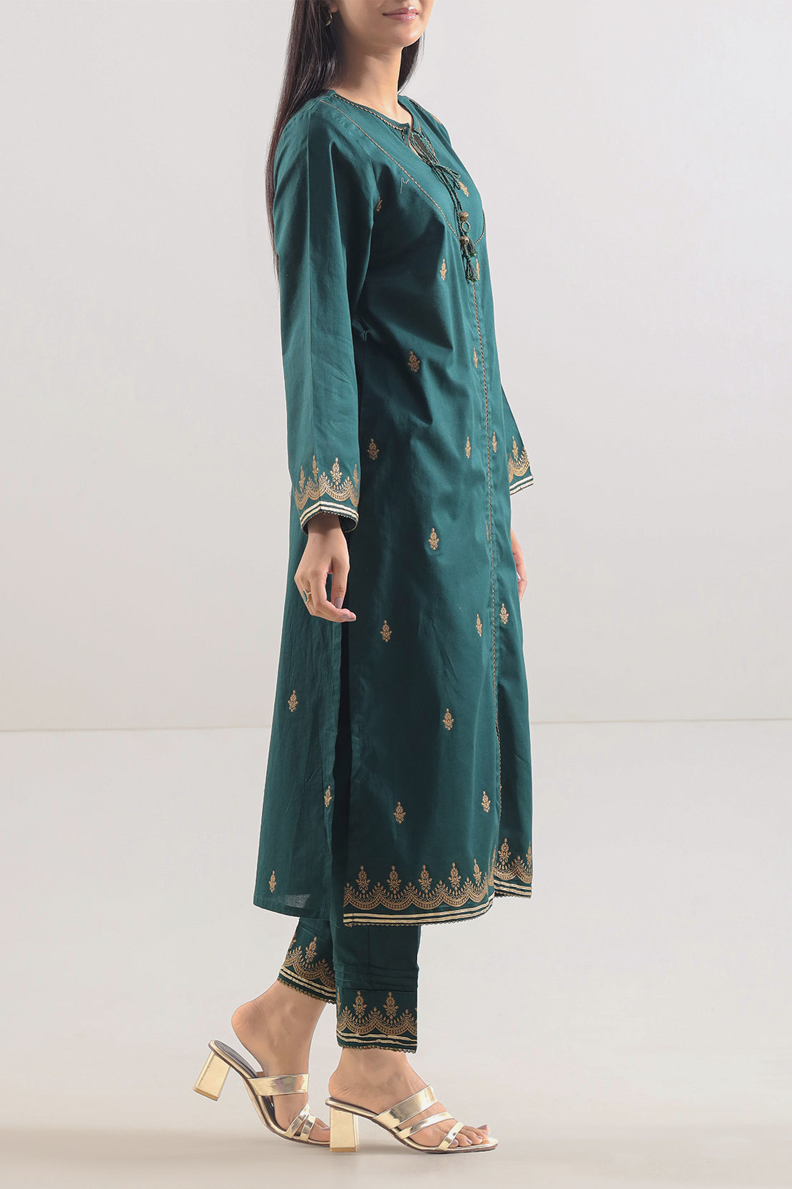 Stitched Cotton Jacquard  2 Piece (Shirt/Trouser)103922