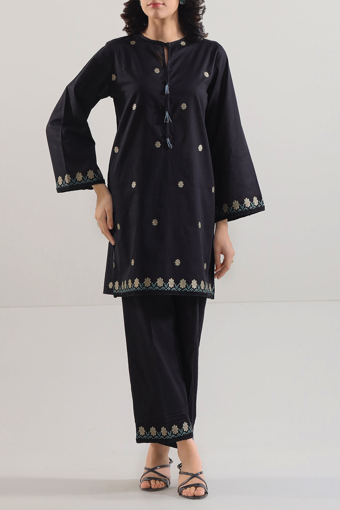 Cotton Jacquard Stitched 2 Piece (Shirt/Trouser)100472