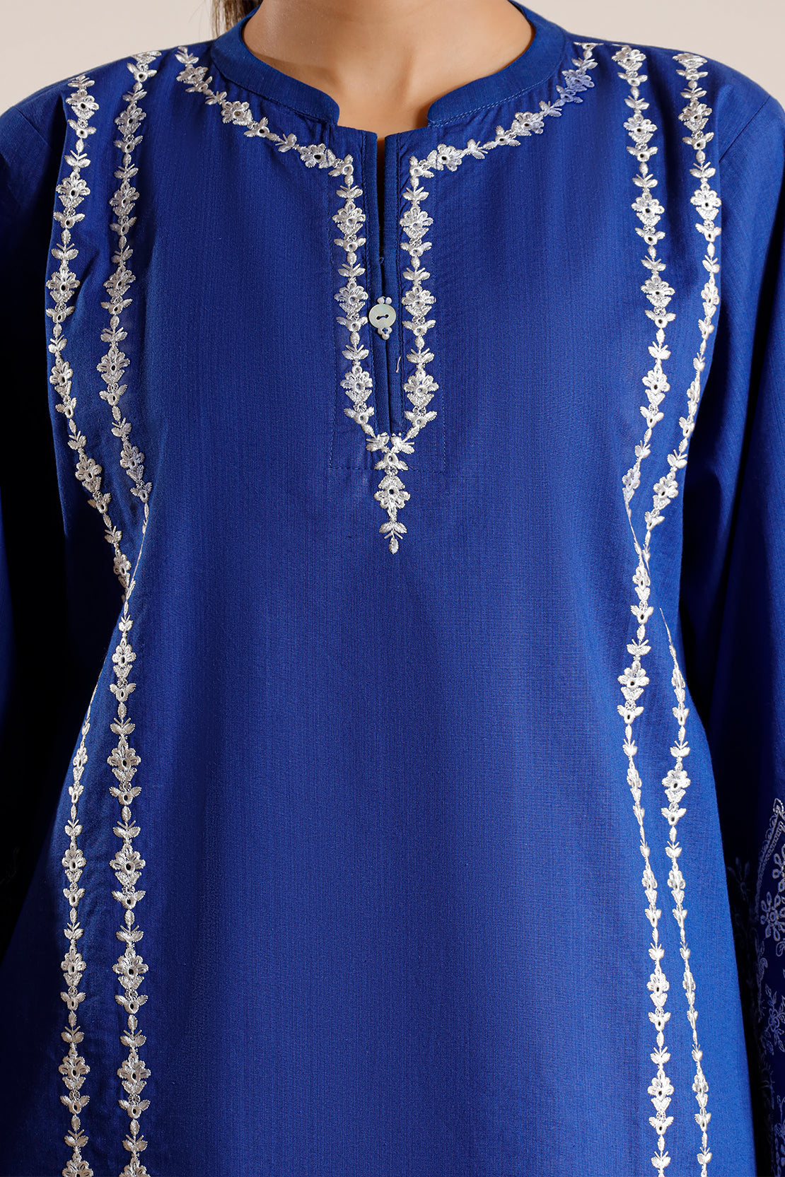 Solid Embroidered Soft Raw Silk Stitched 2 Piece (Shirt/Trouser)77733