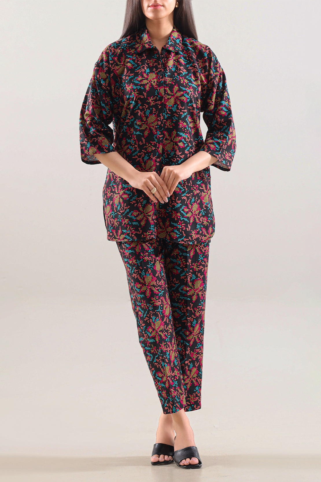 Printed Khaddar Stitched Shirt71290