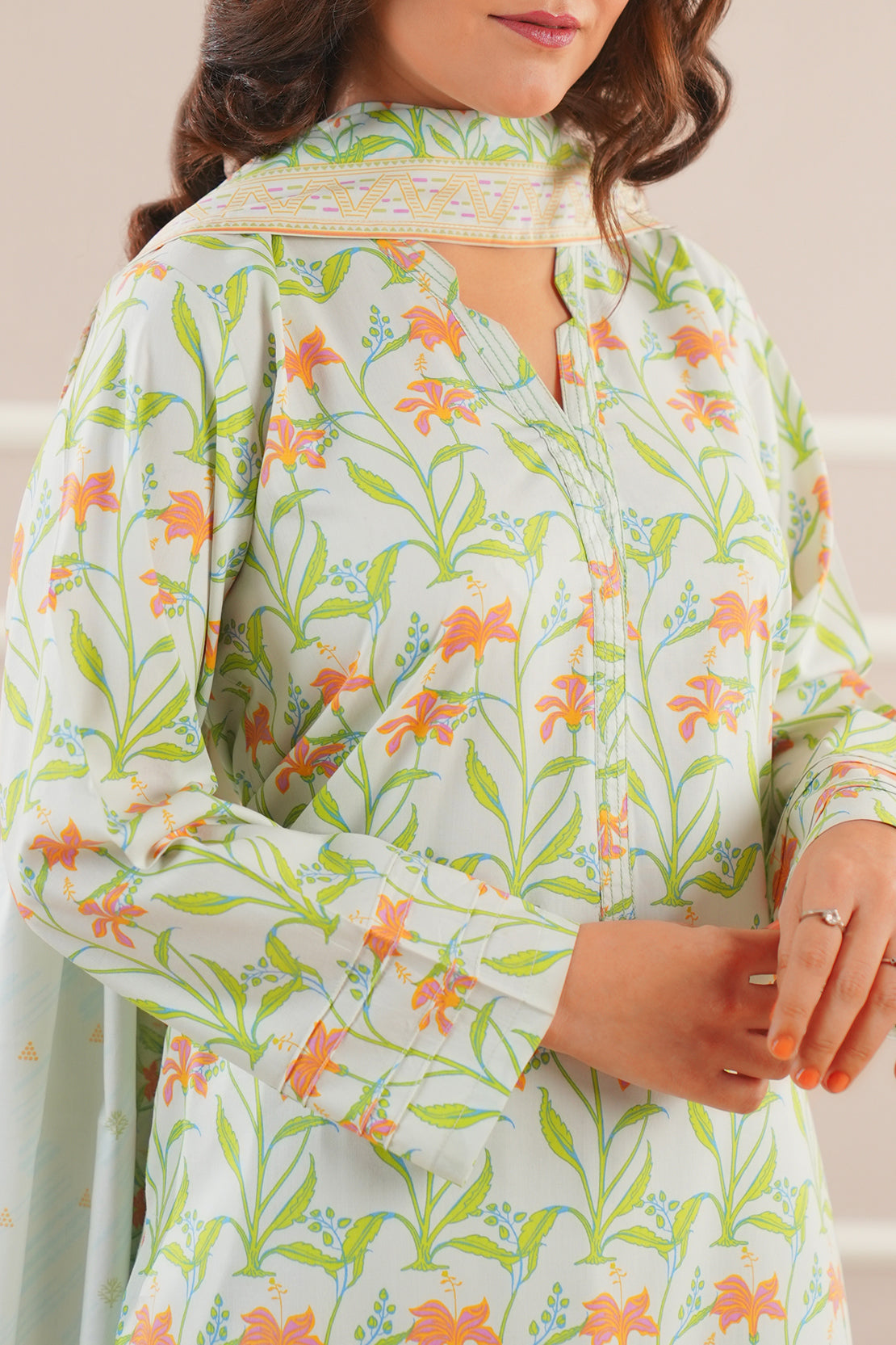 Printed Soft Touch Cotton Stitched Shirt79139