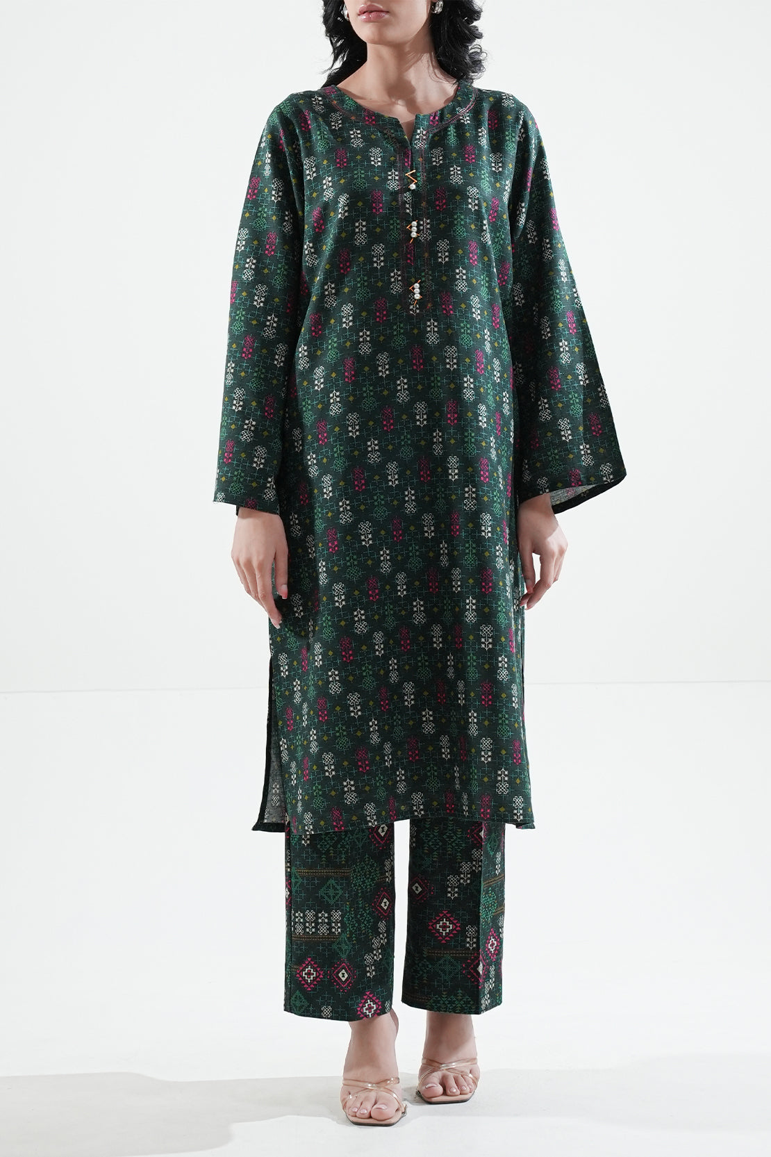 Printed Khaddar Stitched 2 Piece (Shirt/Trouser)74111