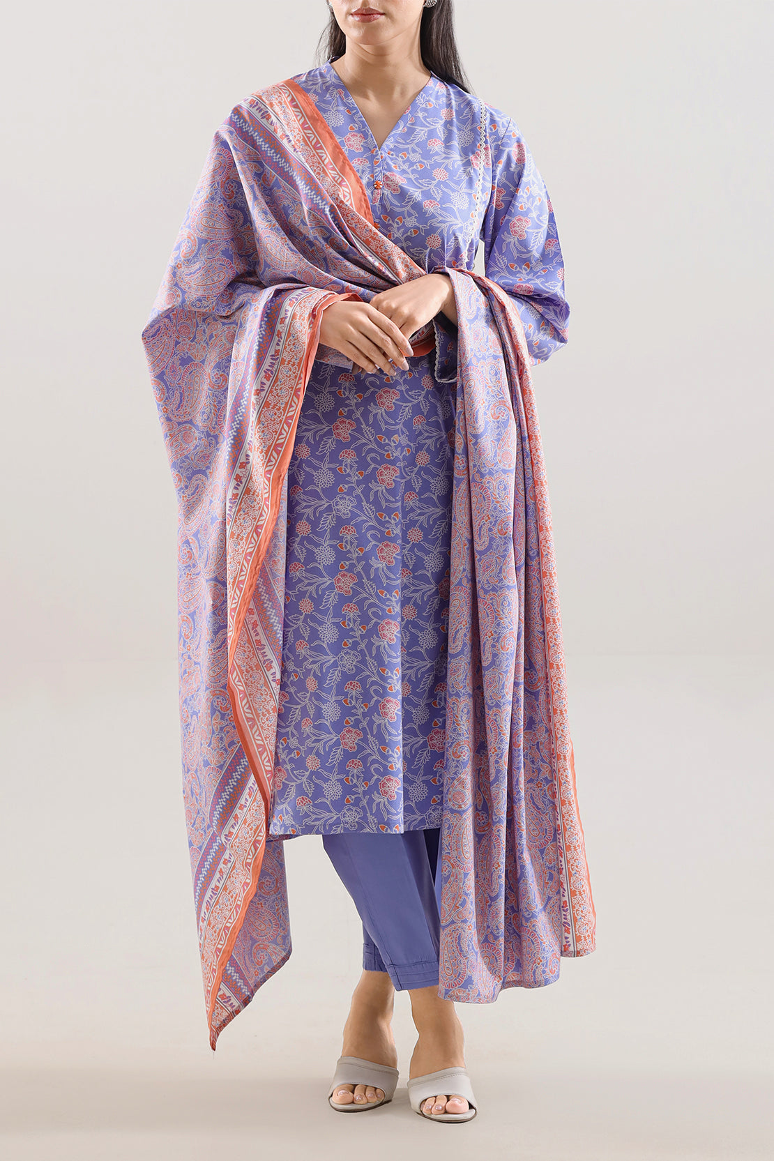 Printed Soft Touch Cotton Stitched 2 Piece (Shirt/Trouser)76500