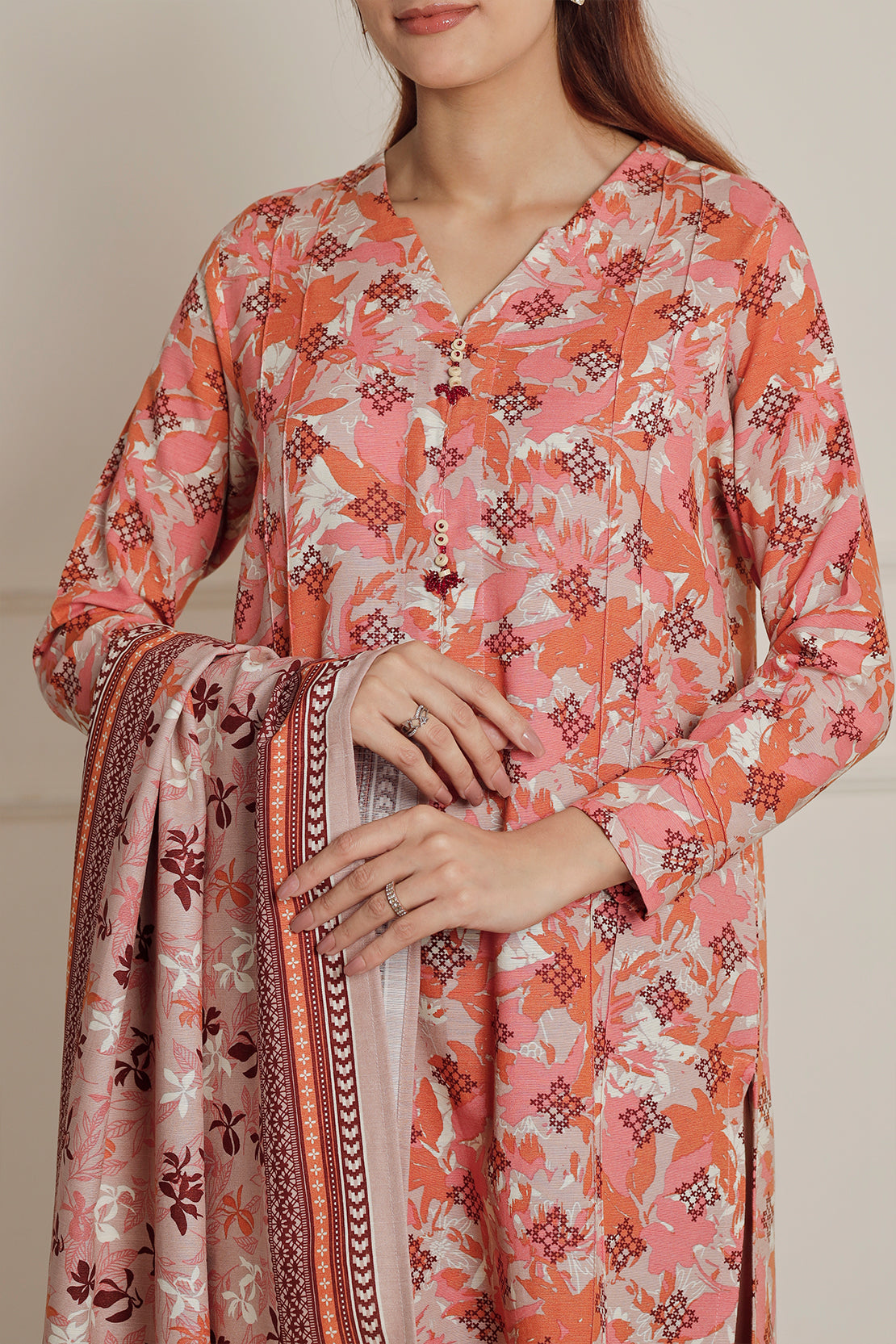 Printed Khaddar Stitched 2 Piece (Shirt/Trouser)74839
