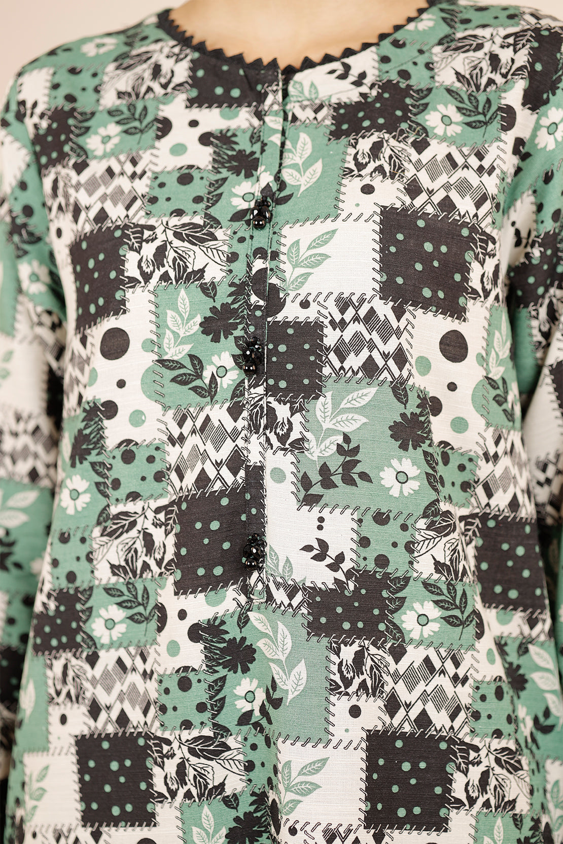 Printed Khaddar Stitched Shirt73610