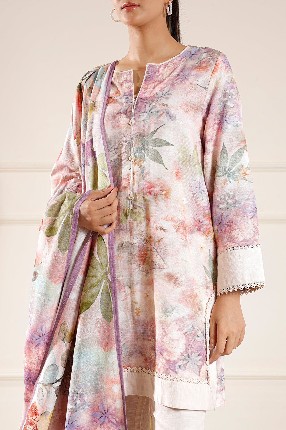 Printed Khaddar Stitched 2 Piece Shirt/Dupatta78433