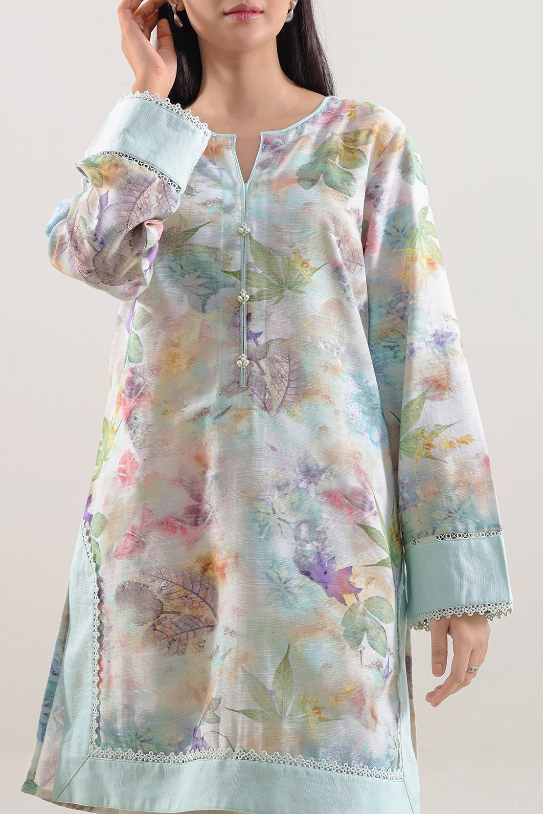 Printed Khaddar Stitched Shirt78384