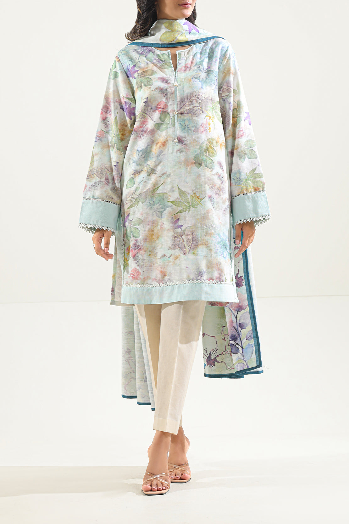 Printed Khaddar Stitched 2 Piece Shirt/Dupatta78440