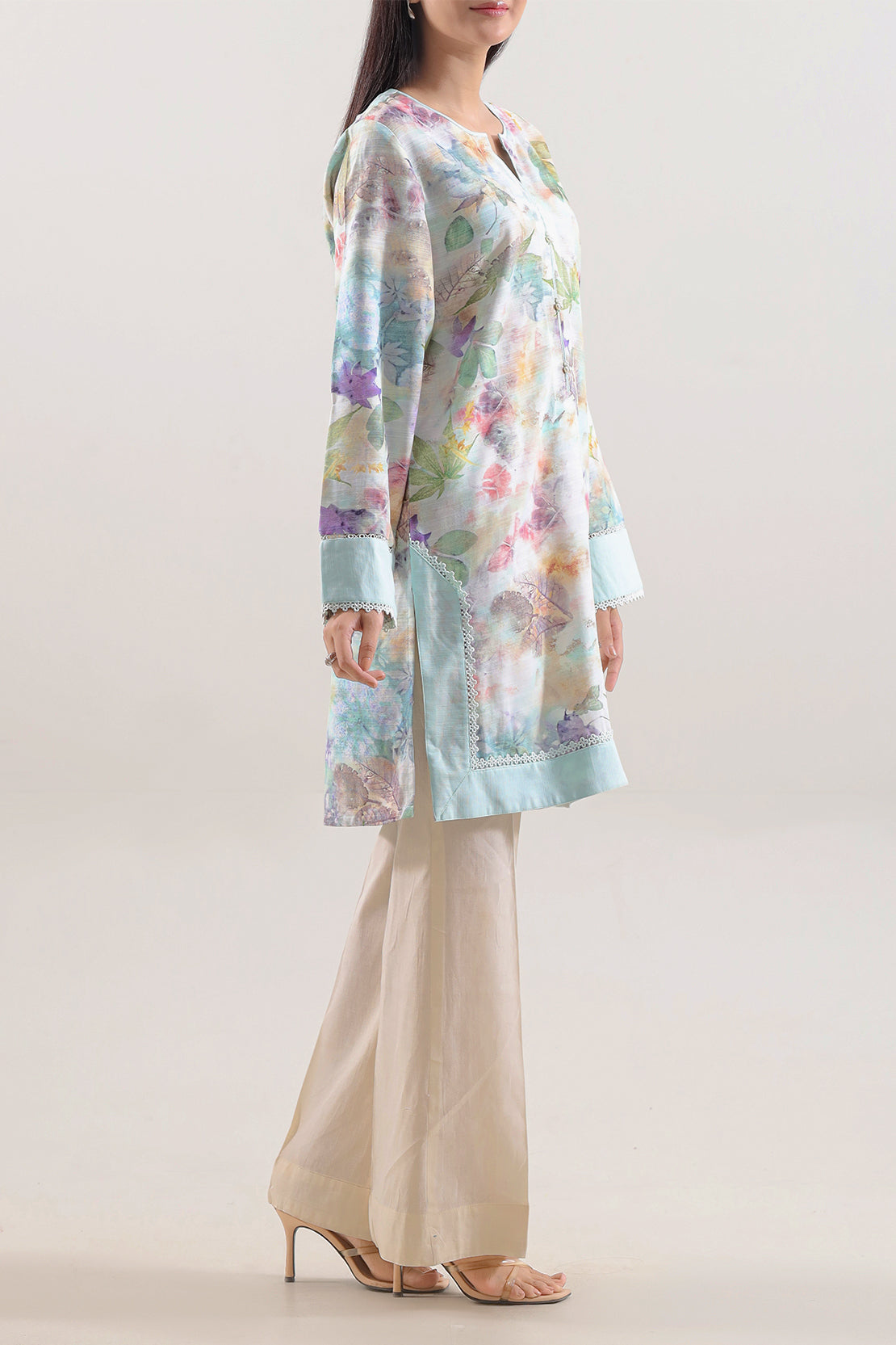 Printed Khaddar Stitched Shirt78384