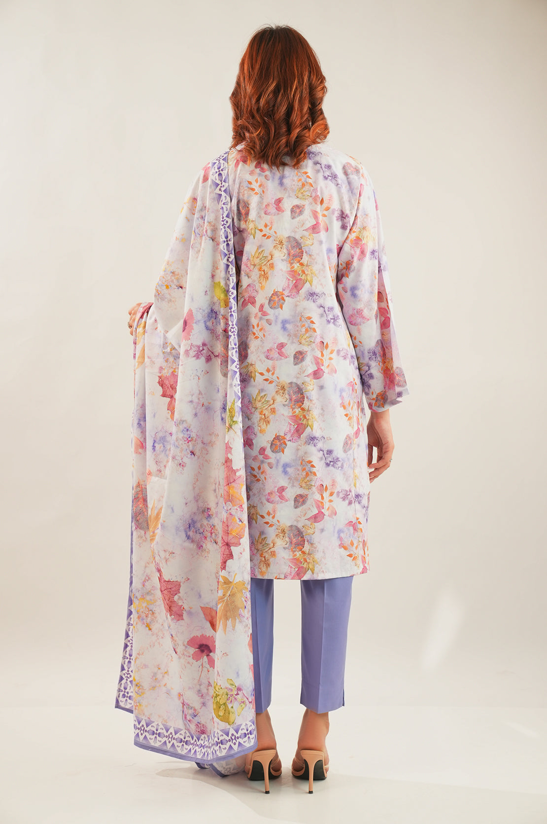 Printed Slub Cotton Stitched Shirt75054