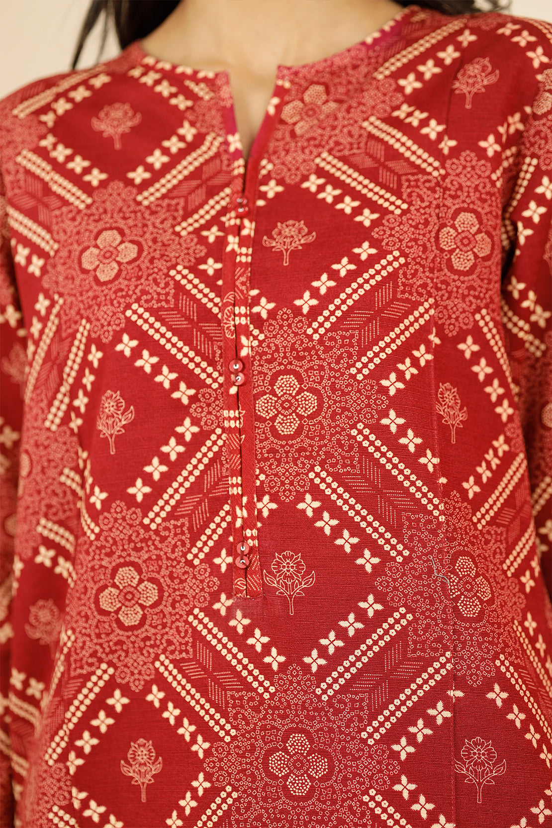 Printed Khaddar Stitched 2 Piece (Shirt/Trouser)75124