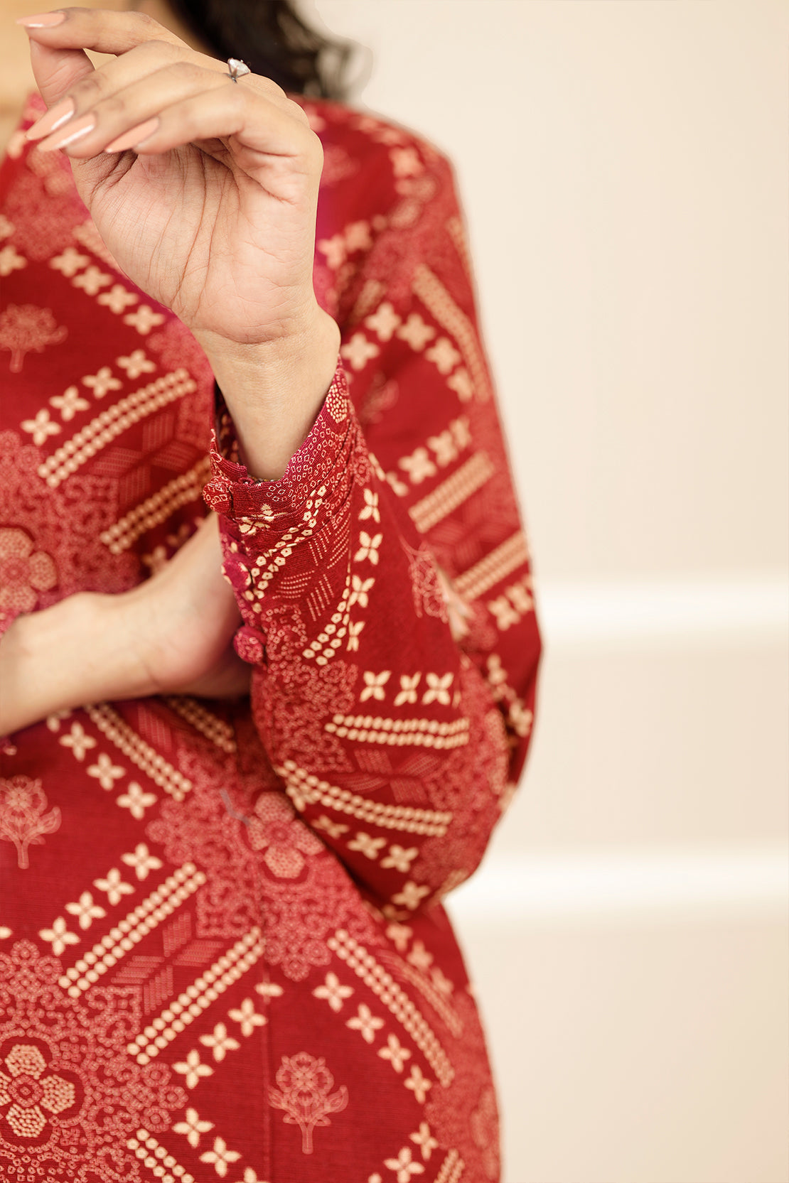 Printed Khaddar Stitched 2 Piece (Shirt/Trouser)75124