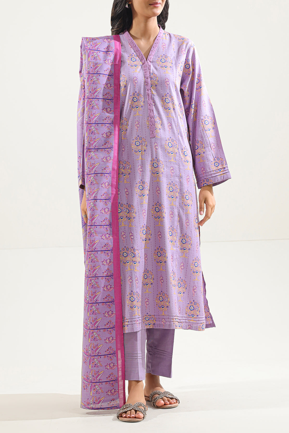 Stitched Printed Fancy Jacquard Khaddar 2 Piece (Shirt/Trouser)76507