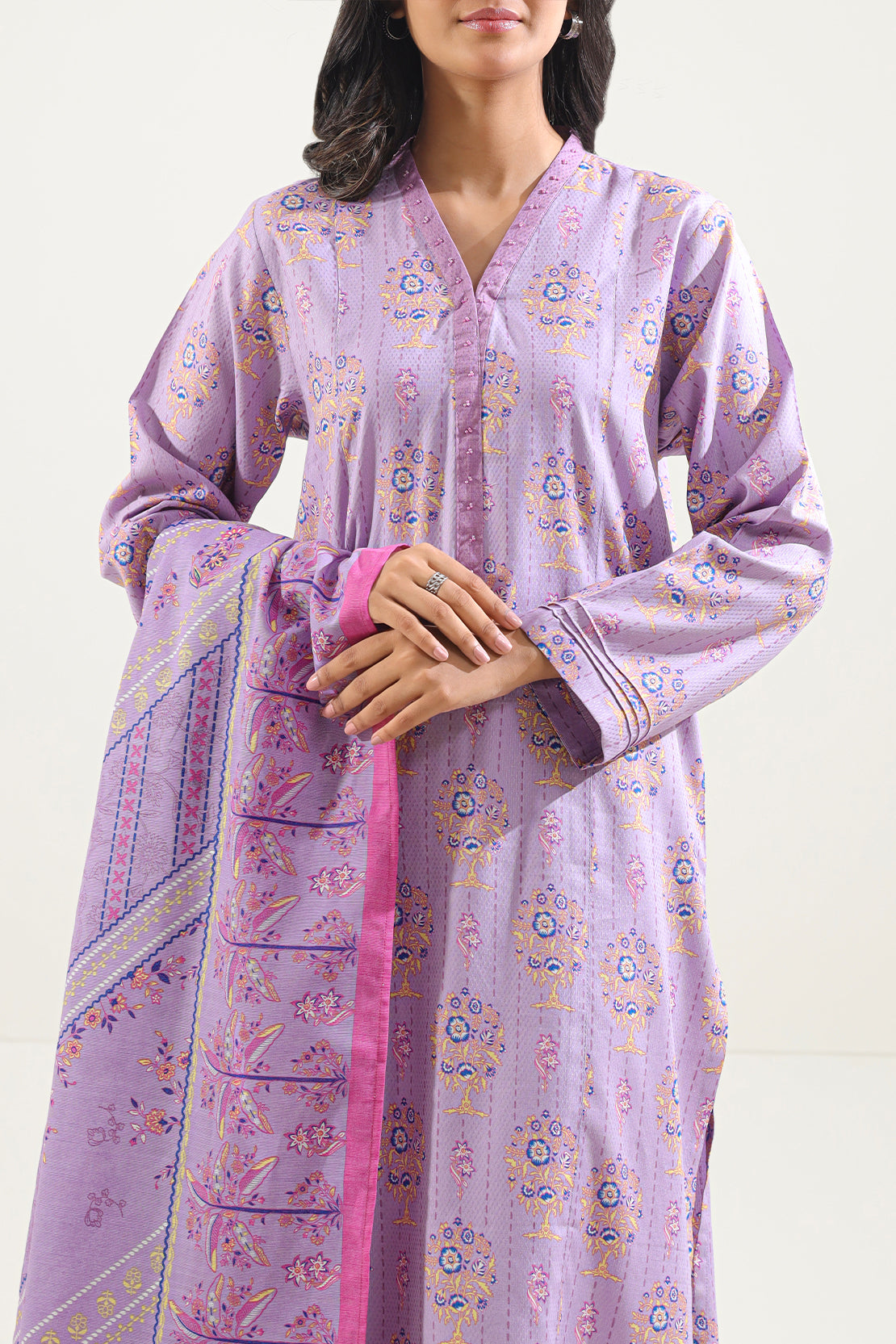 Stitched Printed Fancy Jacquard Khaddar 2 Piece (Shirt/Trouser)76507