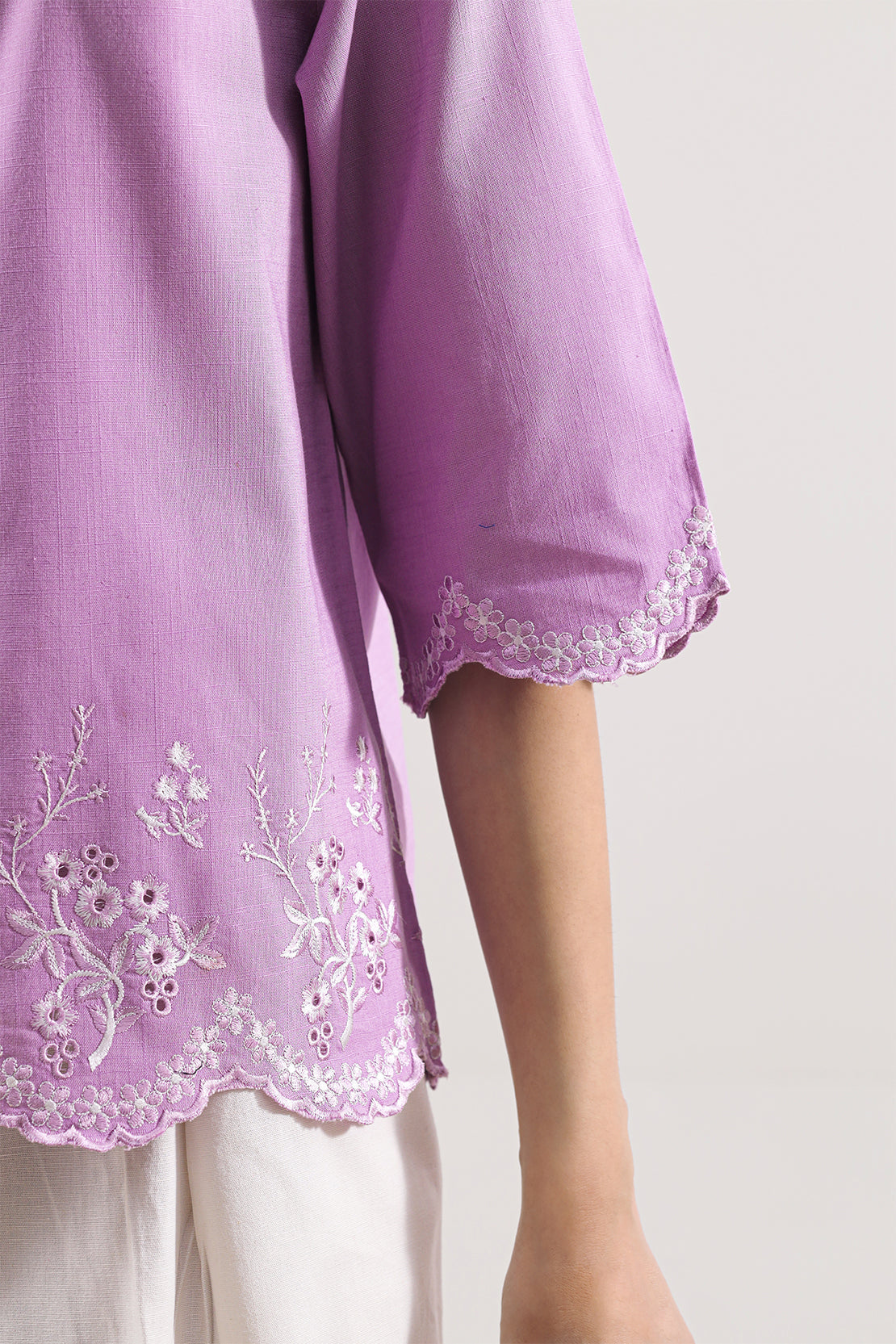 Cross Hatch Solid Emb Stitched Shirt100507