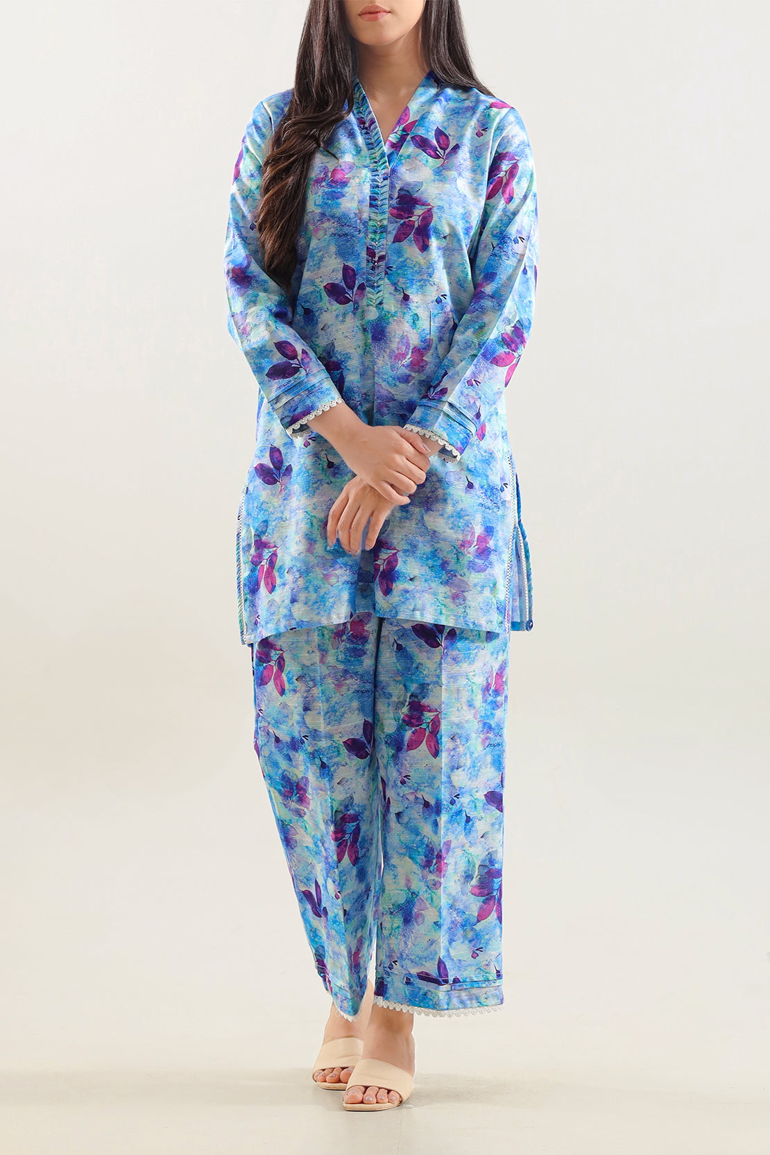 Printed Khaddar Stitched 2 Piece (Shirt/Trouser)78419