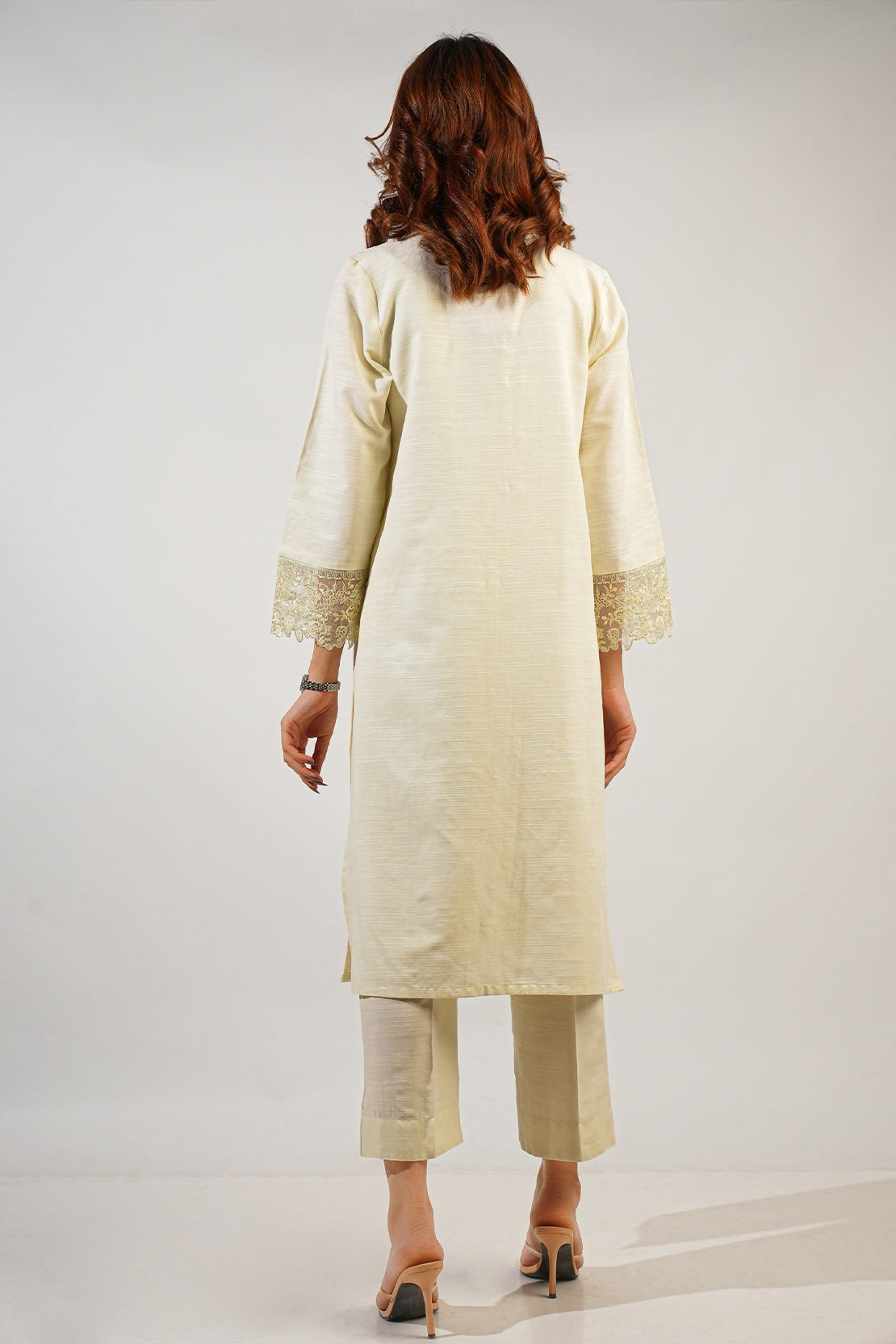 Solid Embroidered Khaddar Stitched Shirt83098