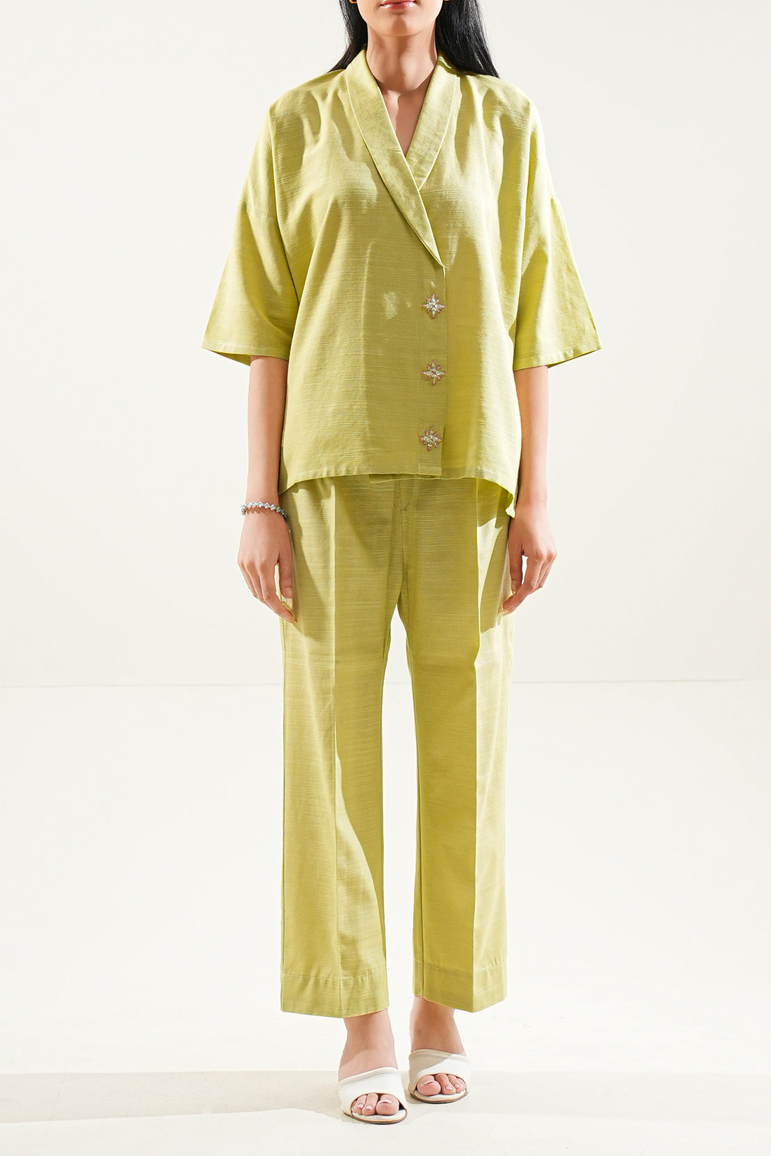 Solid Soft Raw Silk Stitched 2 Piece (Shirt/Trouser)83133