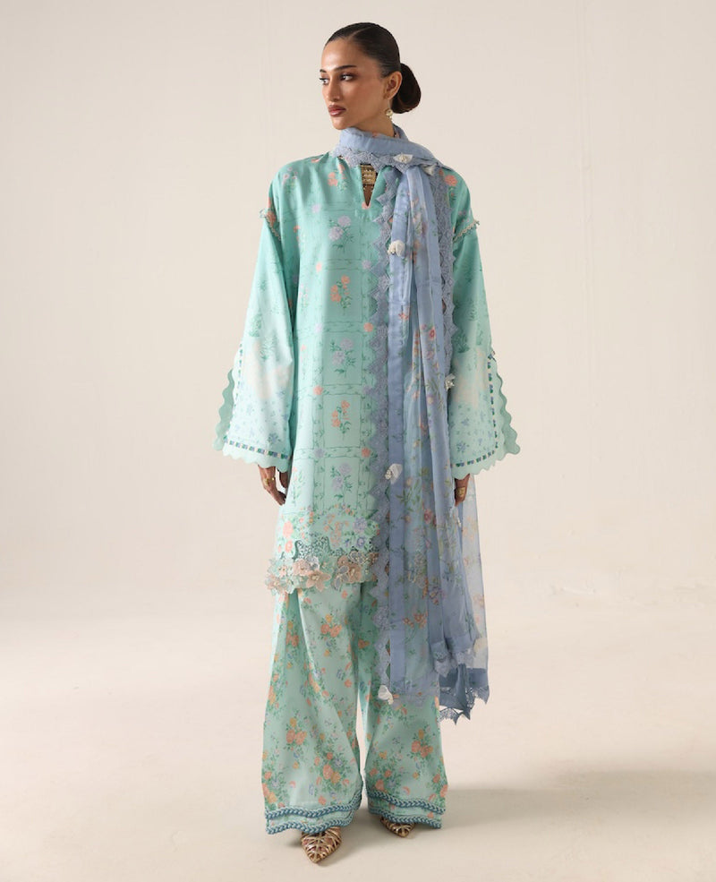 Plain Chiffon Dupatta with Trimmings