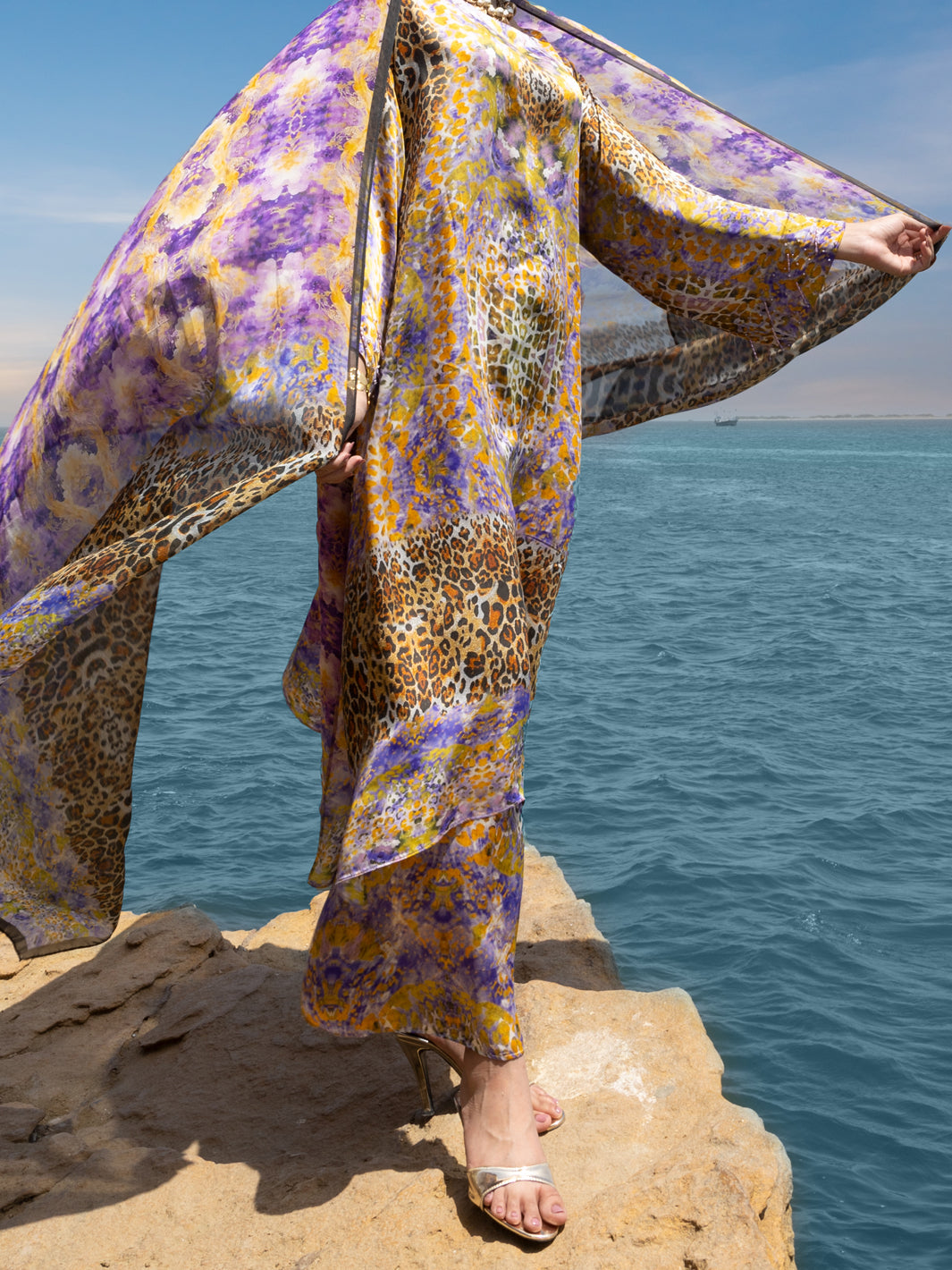 Multicolor Chamois Silk Formal Stitched 3PC - AL-3PS-SS-LS-603