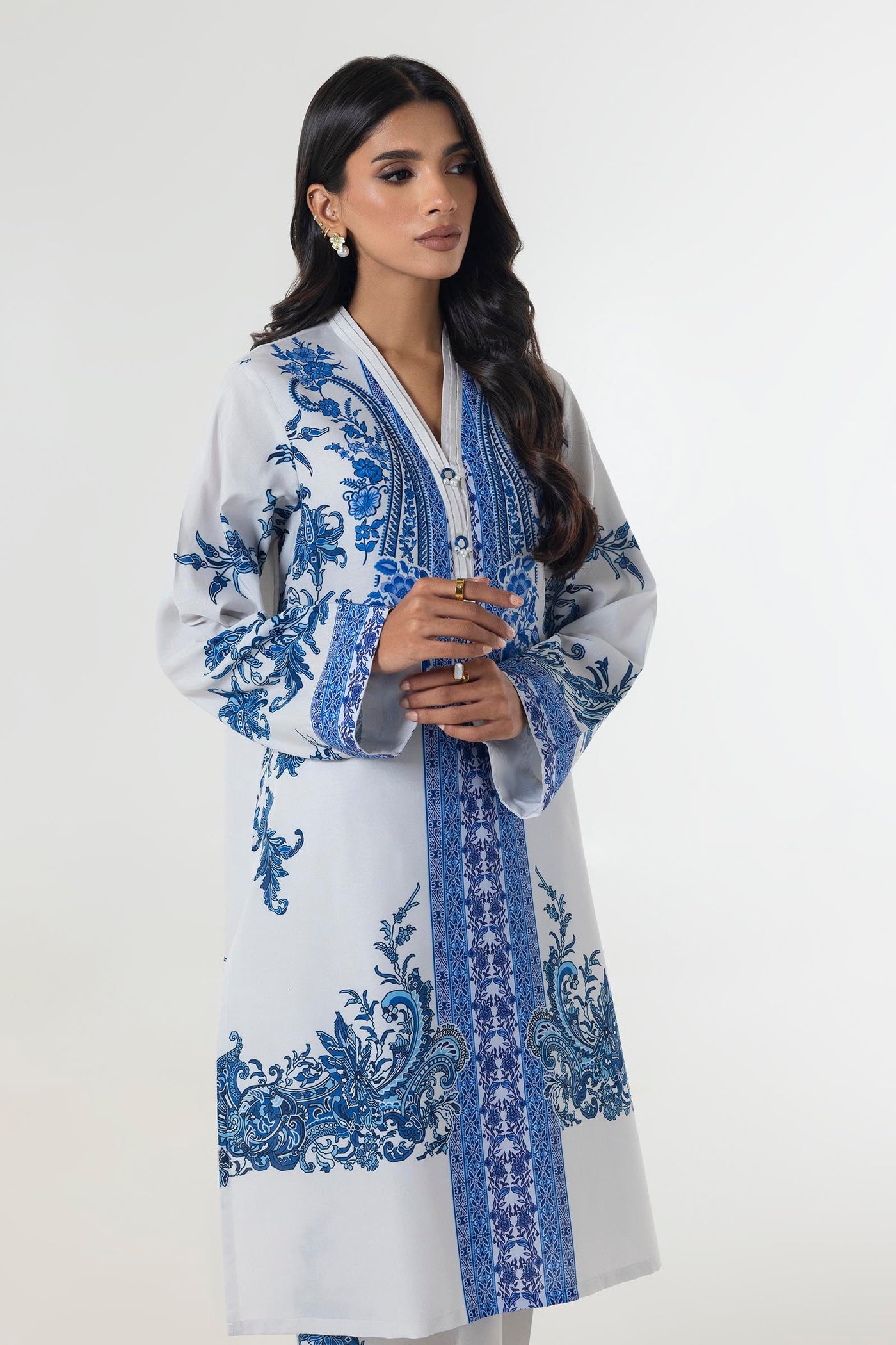 Stitched Basic Poly Cambric Shirt + Culotte