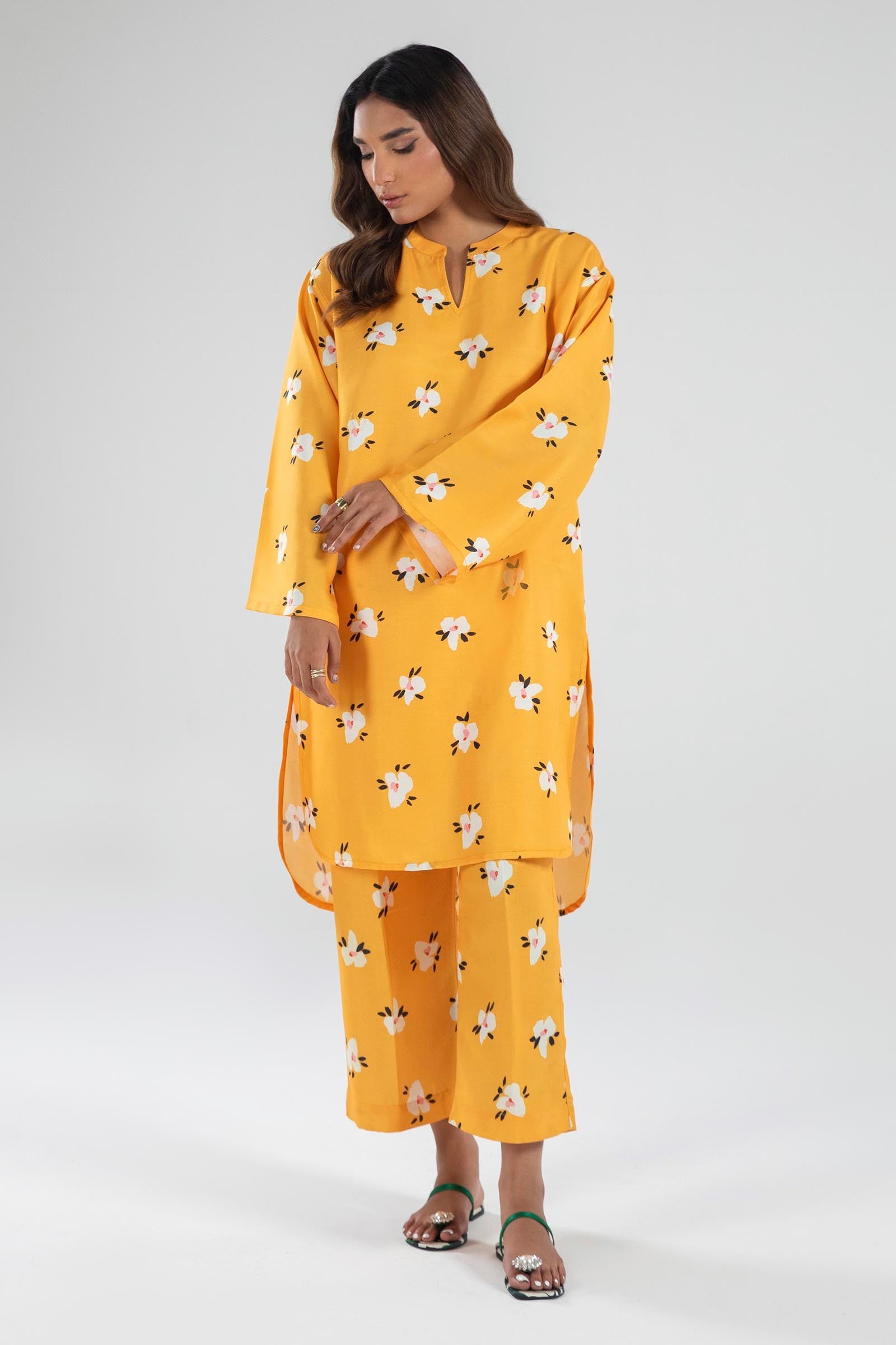 Stitched Multi Printed Shirt + Culotte