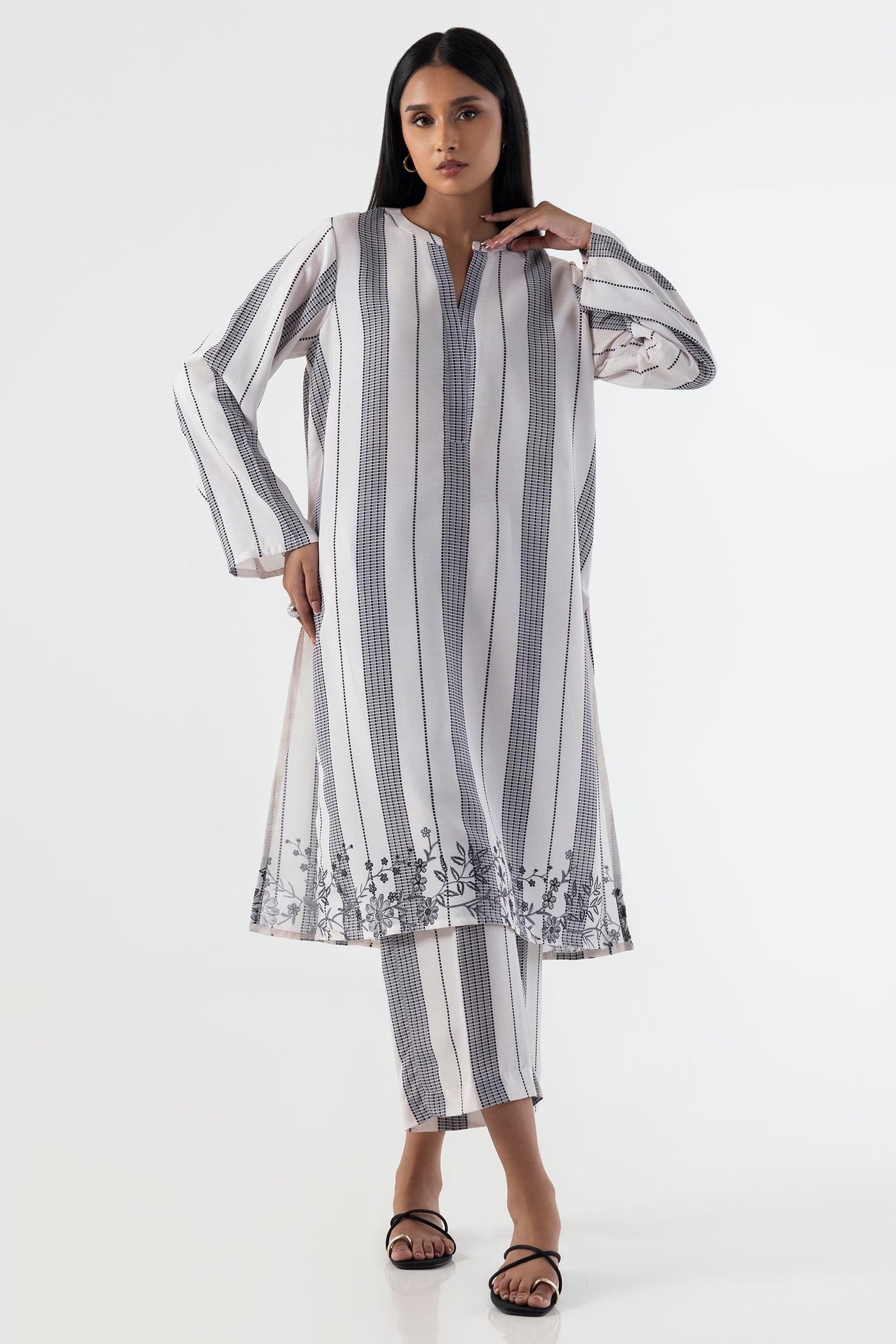 Stitched Basic Poly Cambric Shirt + Culotte