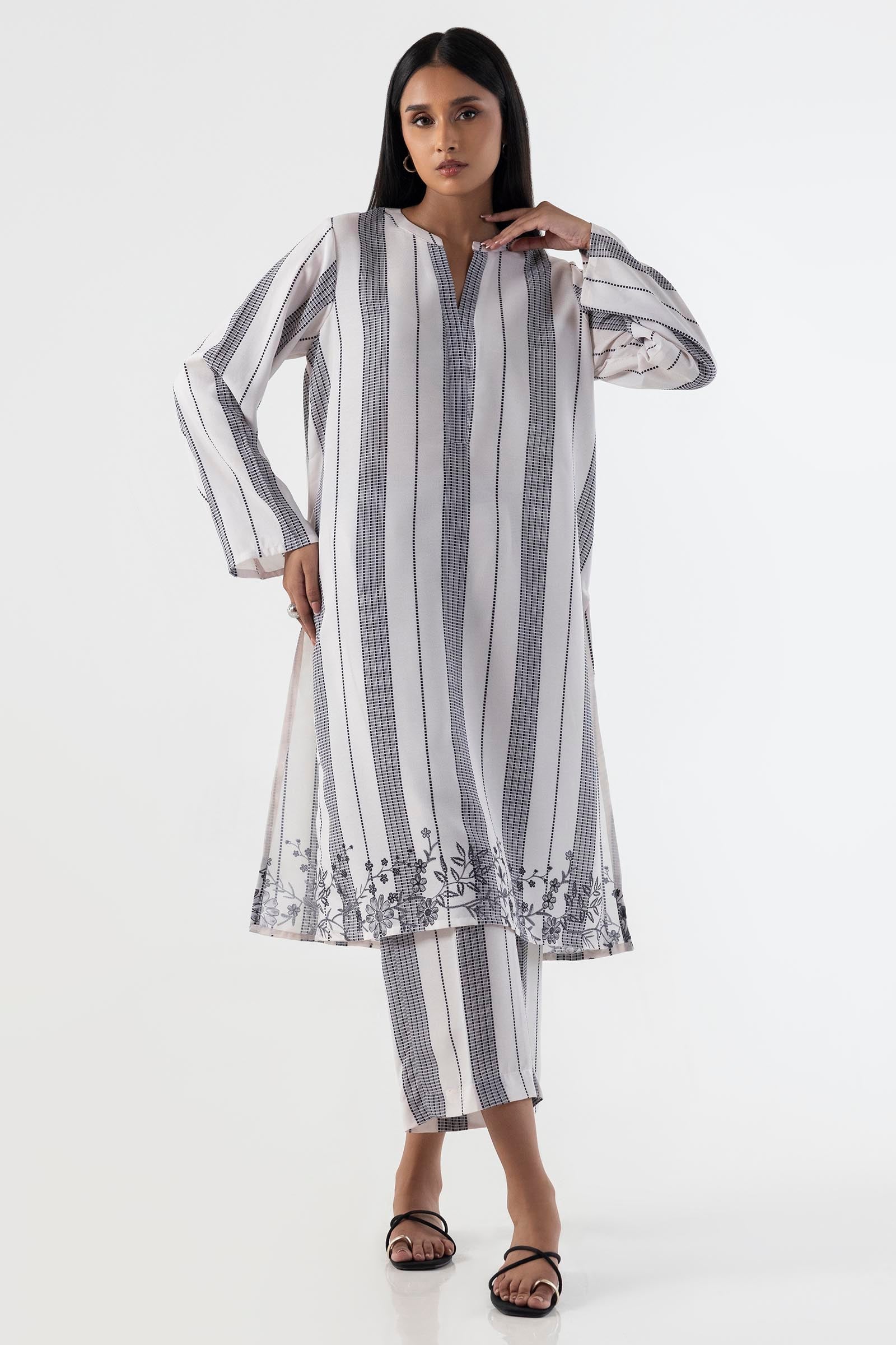 Stitched Basic Poly Cambric Shirt + Culotte