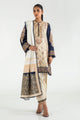 Stitched Navy & Beige Embroidered Shirt