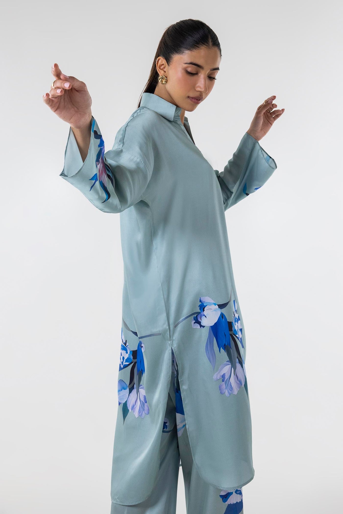 Stitched Drop Shoulder Shirt + Culotte