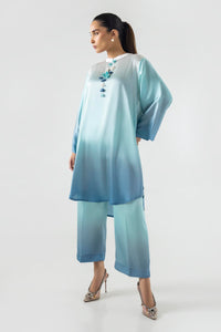 Stitched Basic Poly Satin Shirt + Culotte