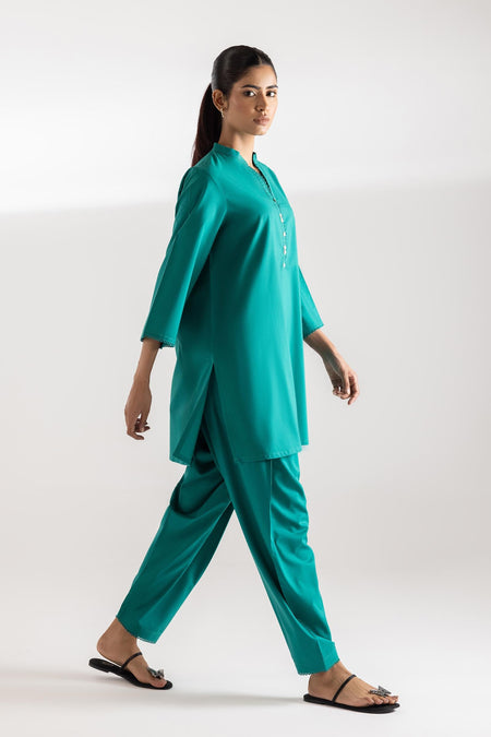 Stitched Dyed Lawn Set