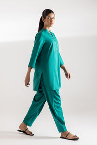 Stitched Dyed Lawn Set