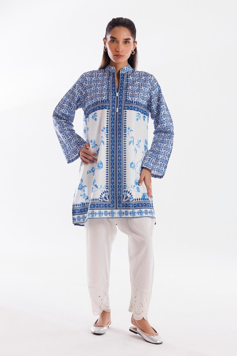 Stitched Embroidered Raw Silk Suit