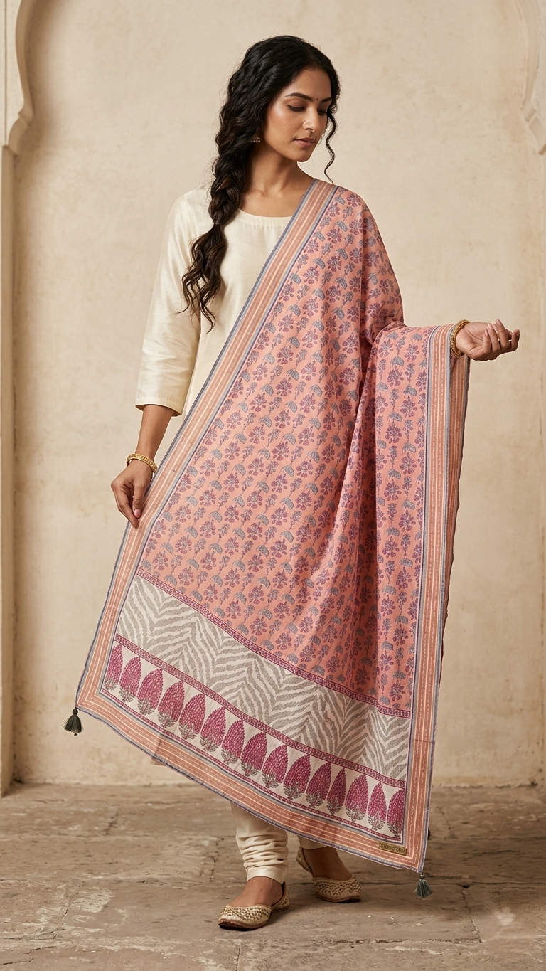 Stitched Printed Dupatta