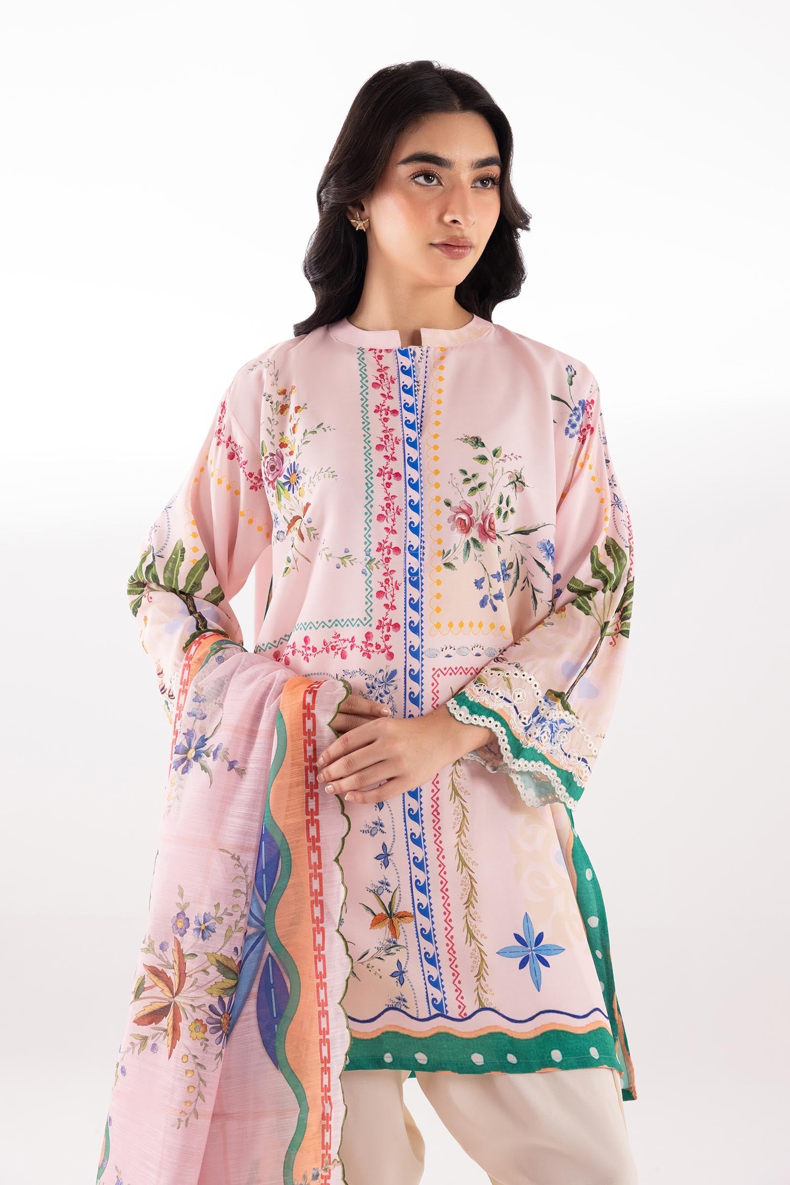 Embroidered Monark Dupatta