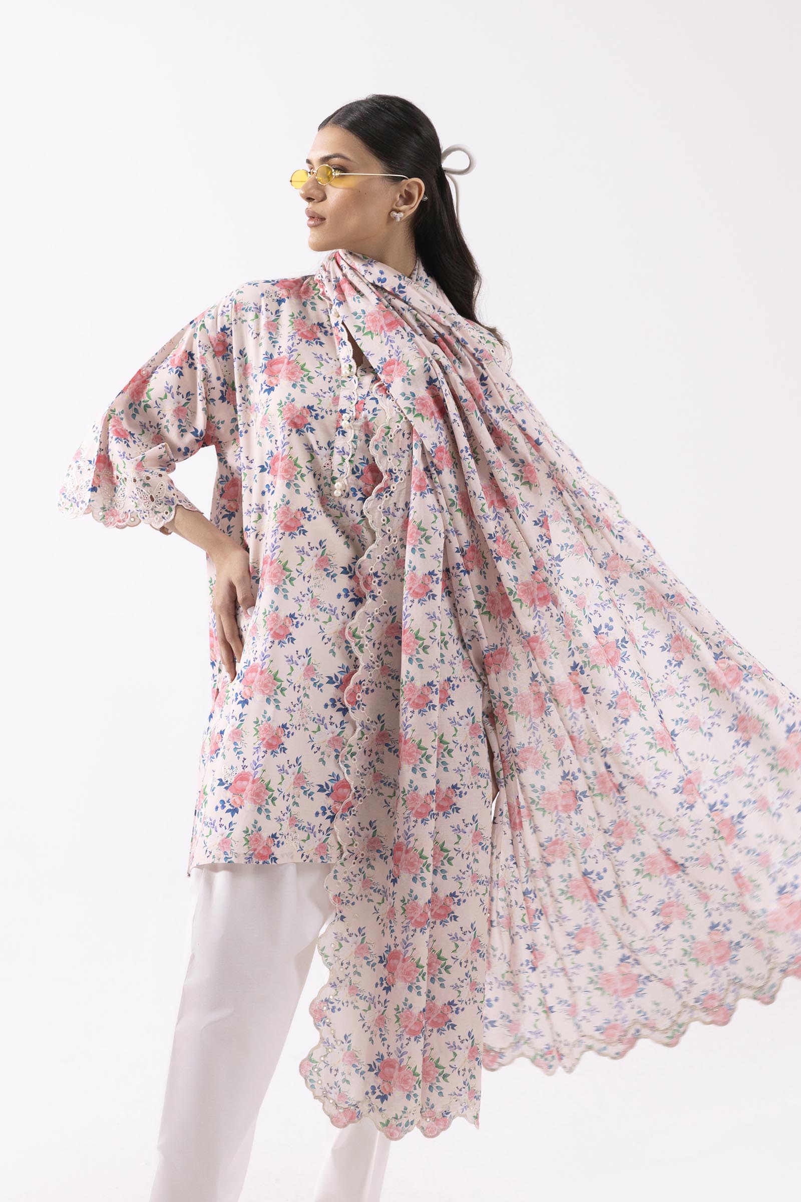 Stitched Printed Lawn Dupatta