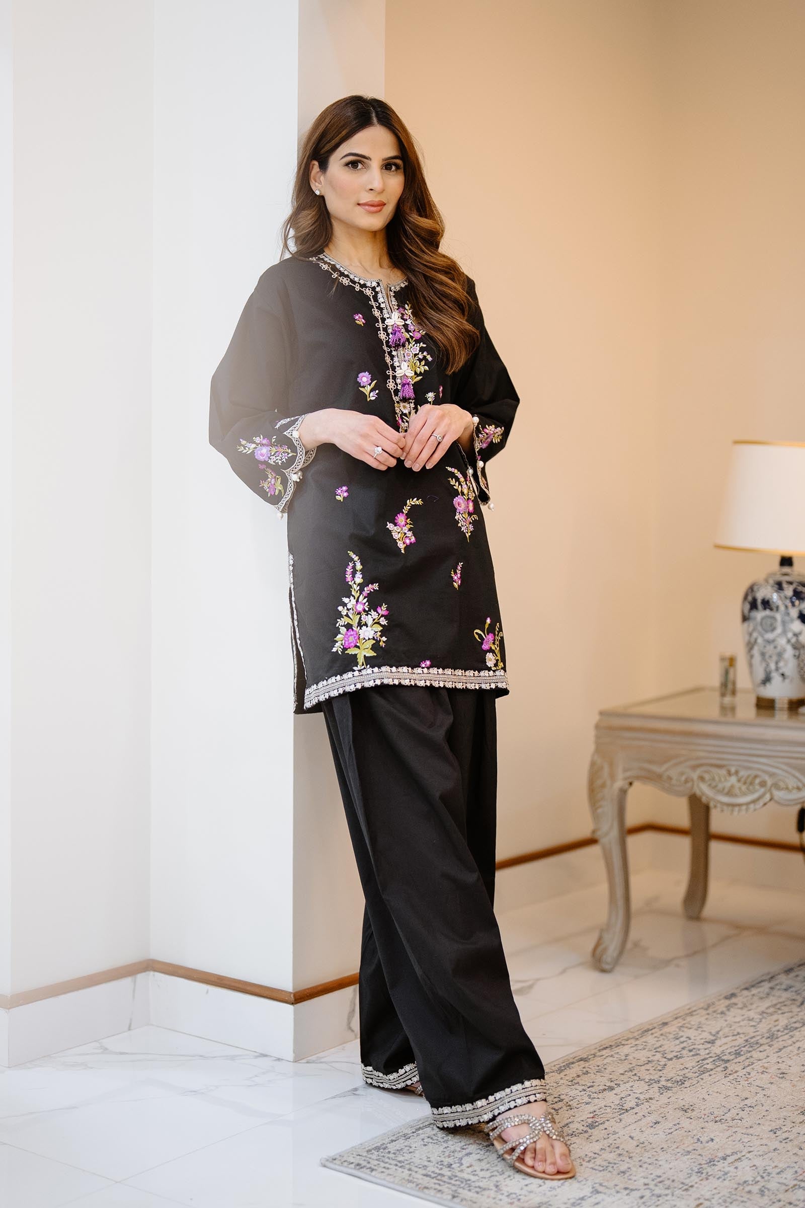 Stitched Lawn Embroidered Shirt + Shalwar