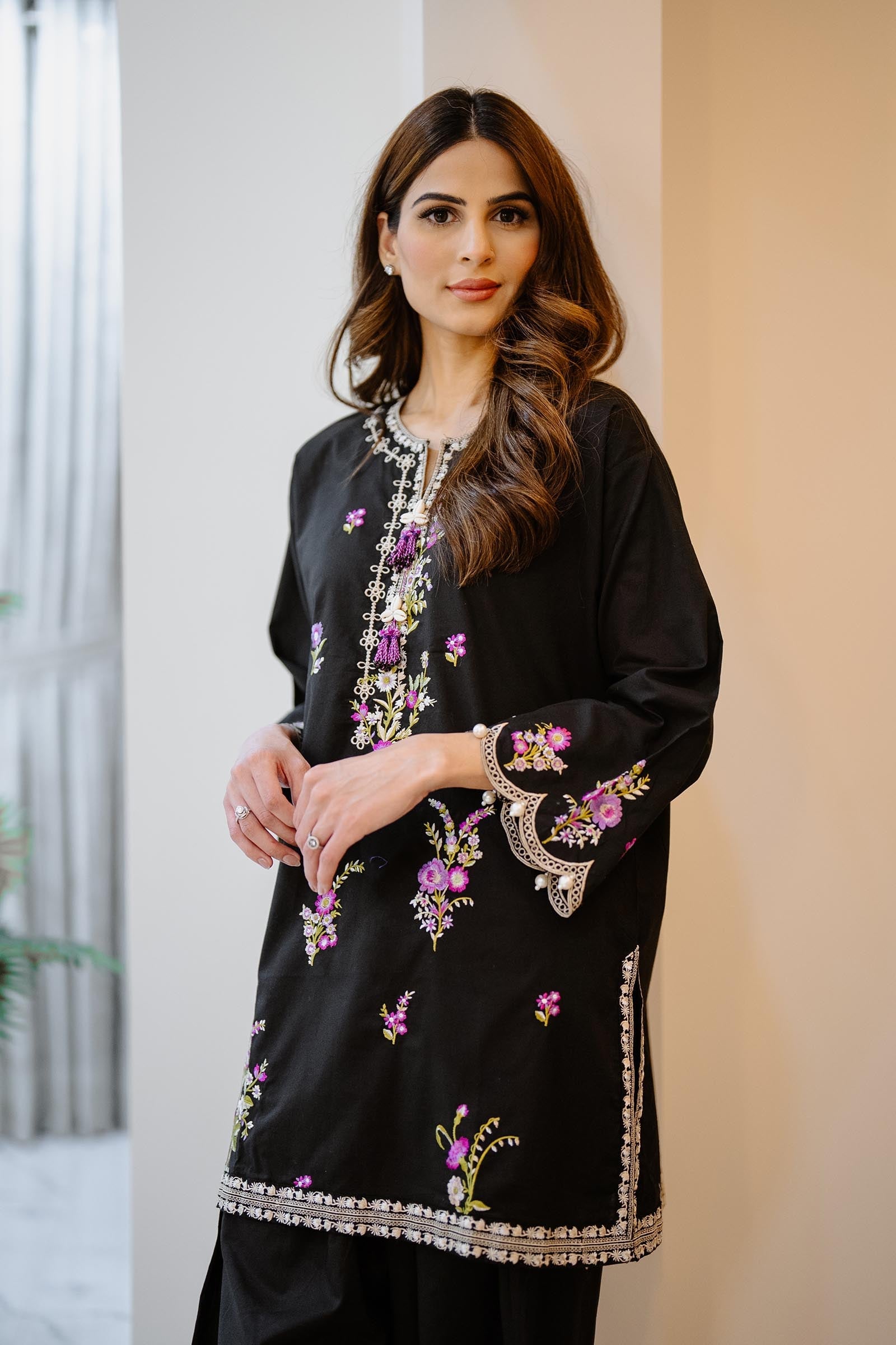 Stitched Lawn Embroidered Shirt + Shalwar