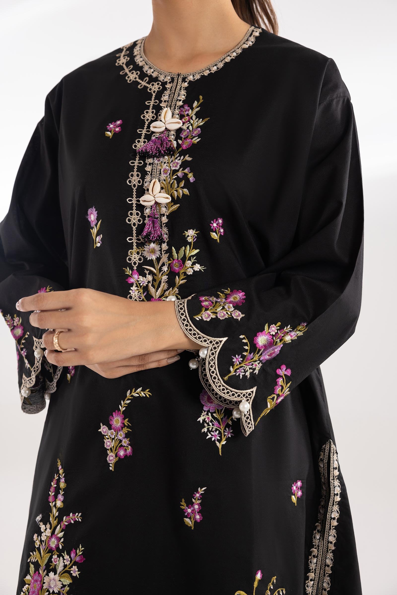 Stitched Lawn Embroidered Shirt + Shalwar