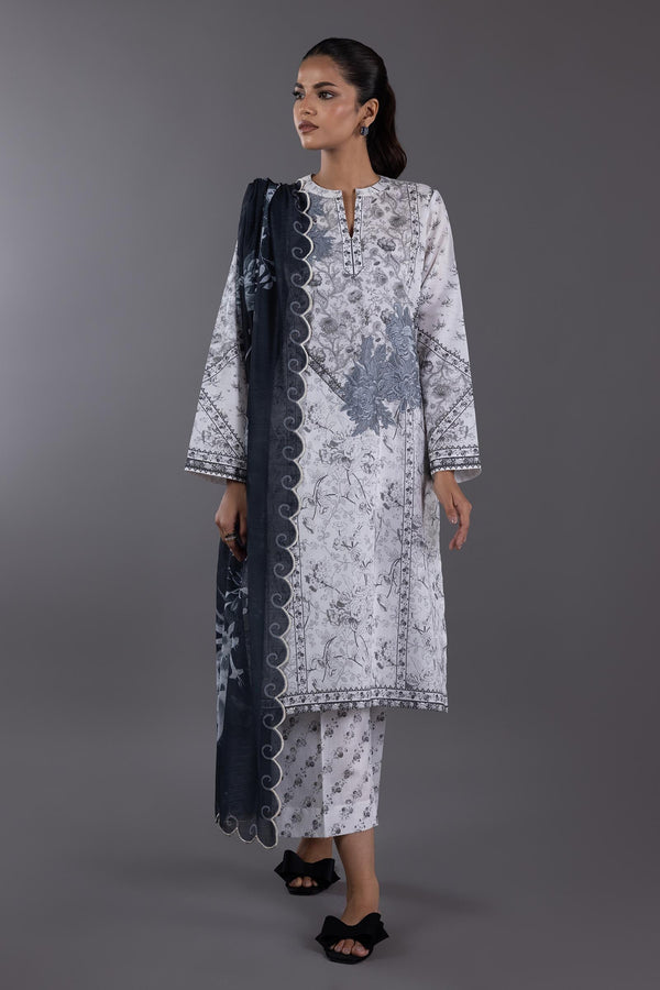 Stitched Lawn Embroidered Suit