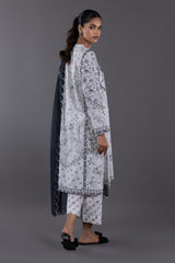 Stitched Lawn Embroidered Suit