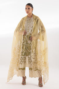 Stitched Raw Silk Trouser