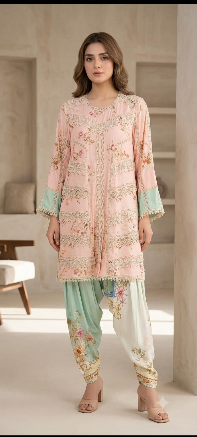 Stitched Luxury Printed Shirt + Bottom