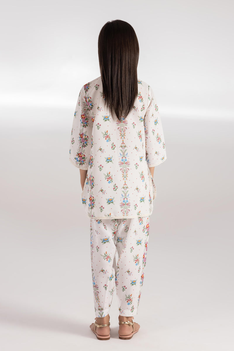 Stitched Kids Printed Cambric Set