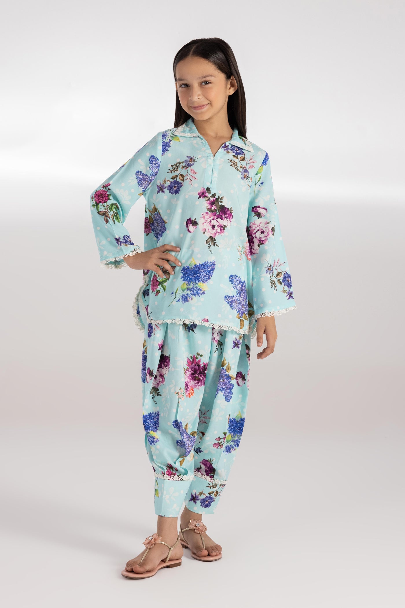 Stitched KIds Linen Shirt + Shalwar
