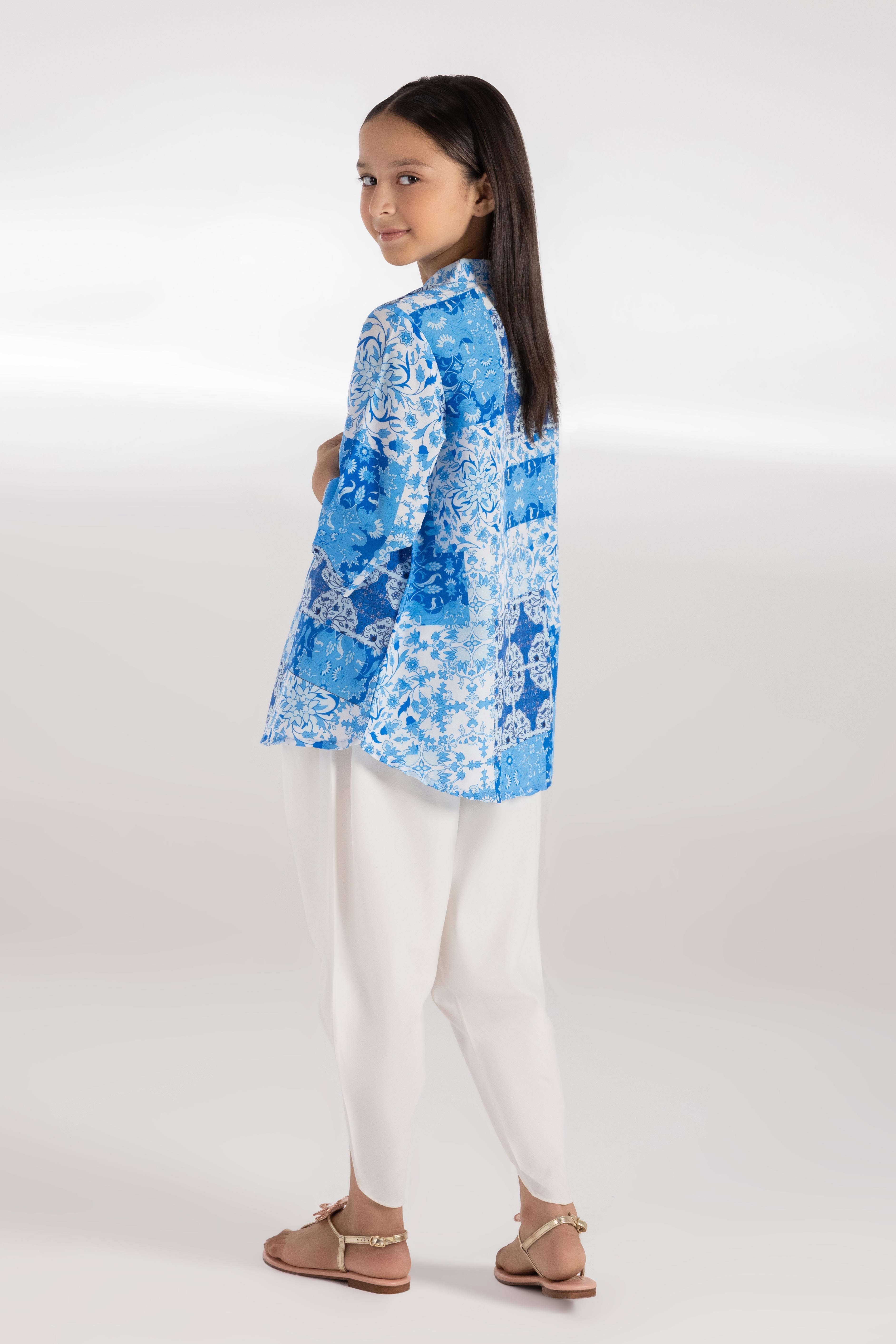 Stitched Kids Printed Cambric Shirt